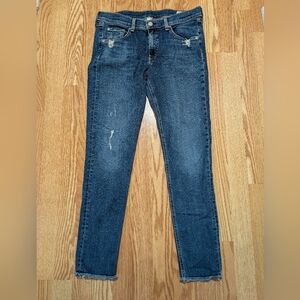 Ladies rag & bone Distressed Mid rise Skinny Jeans Size 32